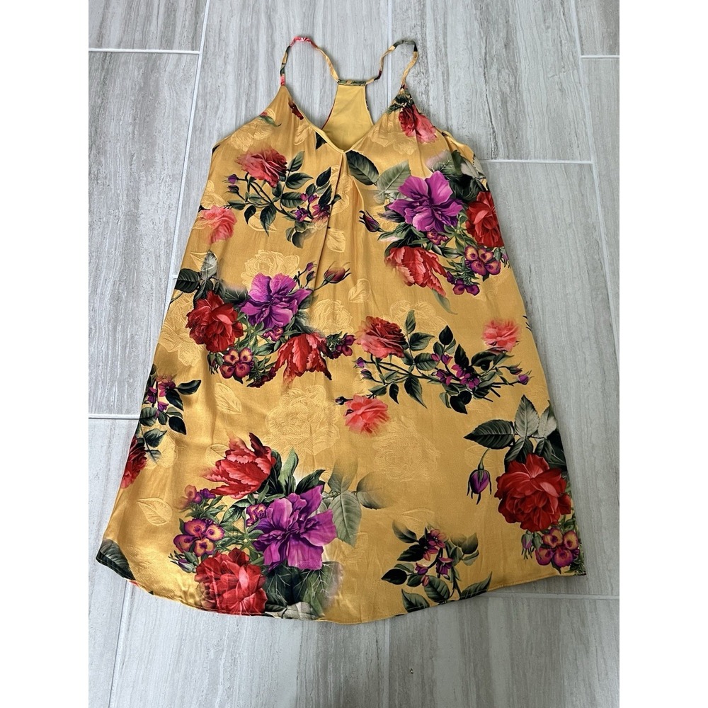 Alice + Olivia Floral Mini Slip Dress Womens V-Neck Size S